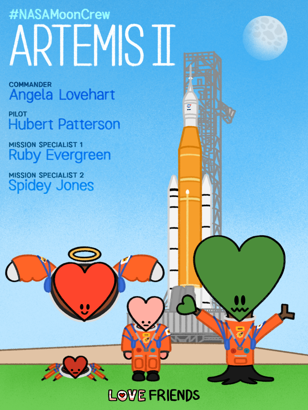 Love Friends’ #NASAMoonCrew for Artemis 2!